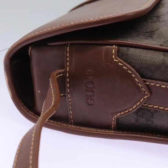 GUCCI GG Canvas Shoulder Bag Brown Gold 001 261 0613 Auth BA1734 - Picture 12 of 16